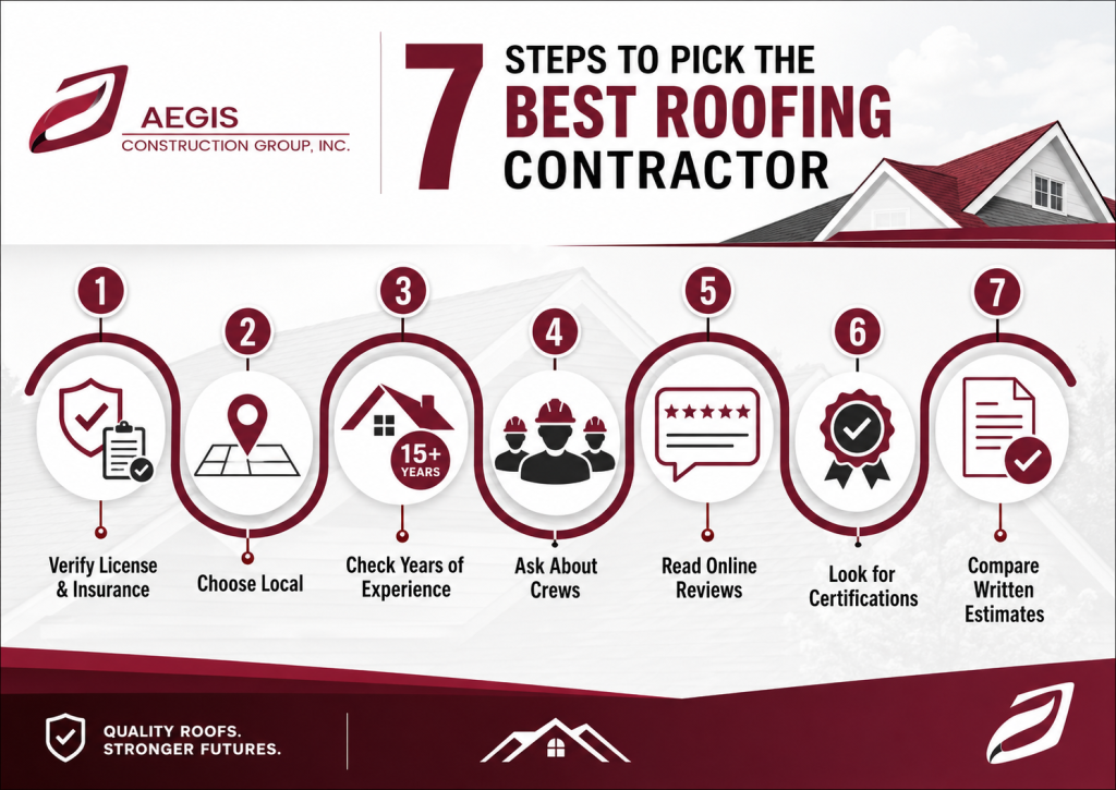 7 Steps to Choose a Roofing Contractor - Aegis Construction Group